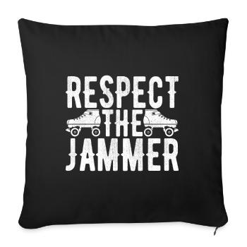 Roller derby - Sofa pillowcase 17,3'' x 17,3'' (45 x 45 cm) - black - Front