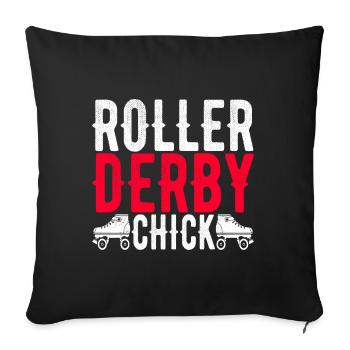 Roller derby - Sofa pillowcase 17,3'' x 17,3'' (45 x 45 cm) - black - Front