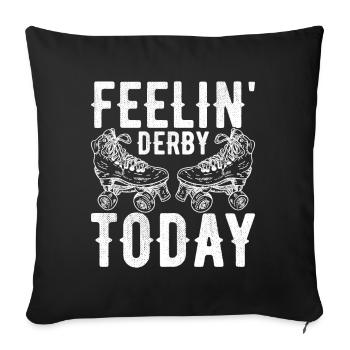 Roller derby - Sofa pillowcase 17,3'' x 17,3'' (45 x 45 cm) - black - Front