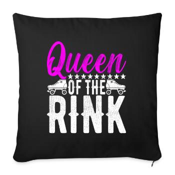 Roller derby - Sofa pillowcase 17,3'' x 17,3'' (45 x 45 cm) - black - Front