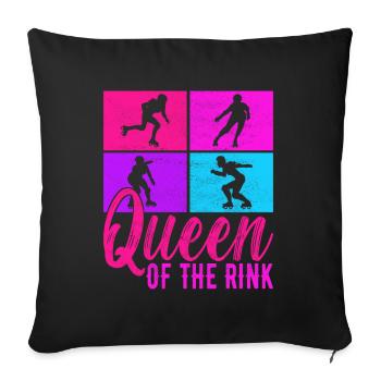 Roller derby - Sofa pillowcase 17,3'' x 17,3'' (45 x 45 cm) - black - Front