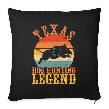 Hunters Wild Boar Hunting - Sofa pillowcase 17,3'' x 17,3'' (45 x 45 cm) - black - Front