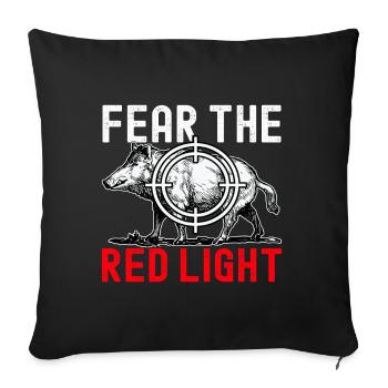 Chasseurs Chasse au sanglier - Housse de coussin décorative 45 x 45 cm - noir - Devant