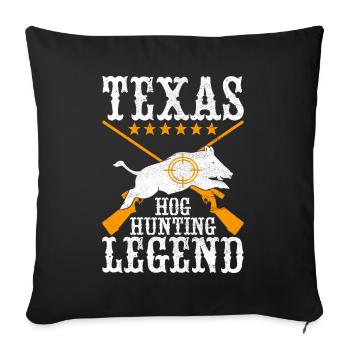 Chasseurs Chasse au sanglier - Housse de coussin décorative 45 x 45 cm - noir - Devant