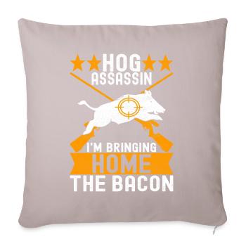 Hunters Wild Boar Hunting - Sofa pillowcase 17,3'' x 17,3'' (45 x 45 cm) - light taupe - Front
