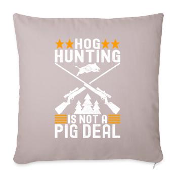 Hunters Wild Boar Hunting - Sofa pillowcase 17,3'' x 17,3'' (45 x 45 cm) - light taupe - Front