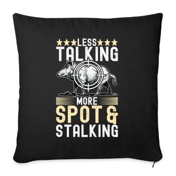Chasseurs Chasse au sanglier - Housse de coussin décorative 45 x 45 cm - noir - Devant