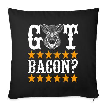 Chasseurs Chasse au sanglier - Housse de coussin décorative 45 x 45 cm - noir - Devant