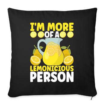 Stand de limonade Lemonade - Housse de coussin décorative 45 x 45 cm - noir - Devant
