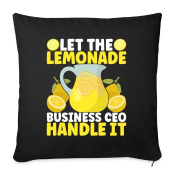 Stand de limonade Lemonade - Housse de coussin décorative 45 x 45 cm - noir - Devant
