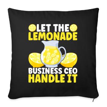 Lemonade Lemonade stand - Sofa pillowcase 17,3'' x 17,3'' (45 x 45 cm) - black - Front