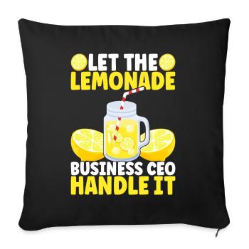 Lemonade Lemonade stand - Sofa pillowcase 17,3'' x 17,3'' (45 x 45 cm) - black - Front
