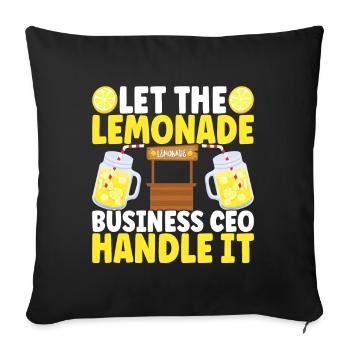 Stand de limonade Lemonade - Housse de coussin décorative 45 x 45 cm - noir - Devant