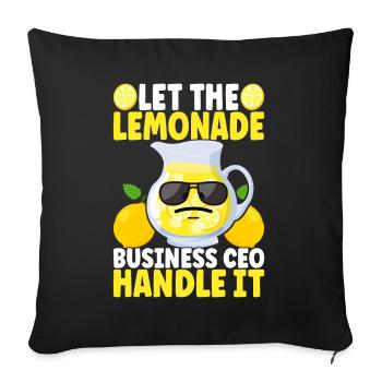 Stand de limonade Lemonade - Housse de coussin décorative 45 x 45 cm - noir - Devant