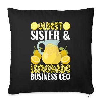 Stand de limonade Lemonade - Housse de coussin décorative 45 x 45 cm - noir - Devant