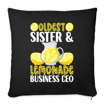 Lemonade Lemonade stand - Sofa pillowcase 17,3'' x 17,3'' (45 x 45 cm) - black - Front
