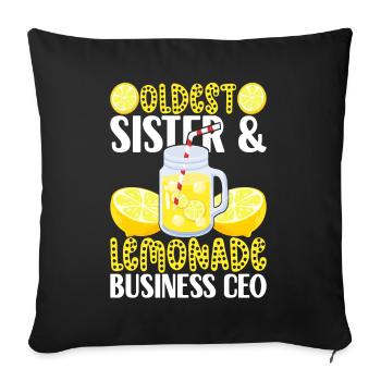 Lemonade Lemonade stand - Sofa pillowcase 17,3'' x 17,3'' (45 x 45 cm) - black - Front
