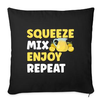 Lemonade Lemonade stand - Sofa pillowcase 17,3'' x 17,3'' (45 x 45 cm) - black - Front