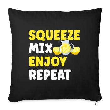 Lemonade Lemonade stand - Sofa pillowcase 17,3'' x 17,3'' (45 x 45 cm) - black - Front
