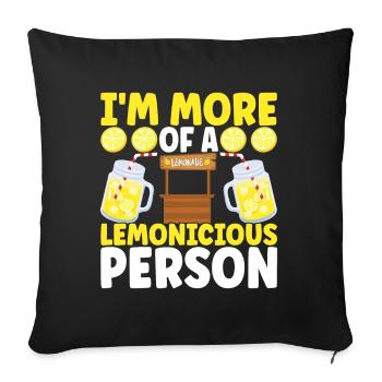 Lemonade Lemonade stand - Sofa pillowcase 17,3'' x 17,3'' (45 x 45 cm) - black - Front