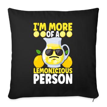Stand de limonade Lemonade - Housse de coussin décorative 45 x 45 cm - noir - Devant