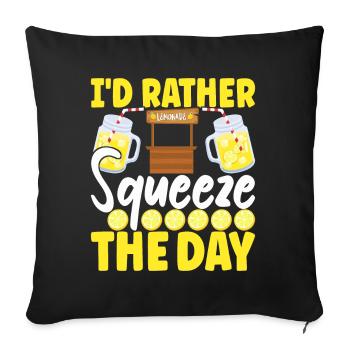 Lemonade Lemonade stand - Sofa pillowcase 17,3'' x 17,3'' (45 x 45 cm) - black - Front