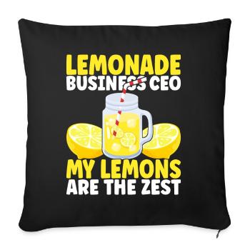 Lemonade Lemonade stand - Sofa pillowcase 17,3'' x 17,3'' (45 x 45 cm) - black - Front