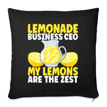 Lemonade Lemonade stand - Sofa pillowcase 17,3'' x 17,3'' (45 x 45 cm) - black - Front