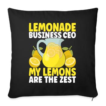 Lemonade Lemonade stand - Sofa pillowcase 17,3'' x 17,3'' (45 x 45 cm) - black - Front