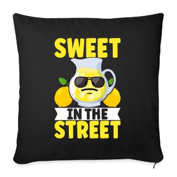 Lemonade Lemonade stand - Sofa pillowcase 17,3'' x 17,3'' (45 x 45 cm) - black - Front