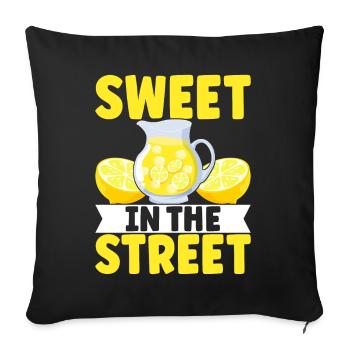 Stand de limonade Lemonade - Housse de coussin décorative 45 x 45 cm - noir - Devant