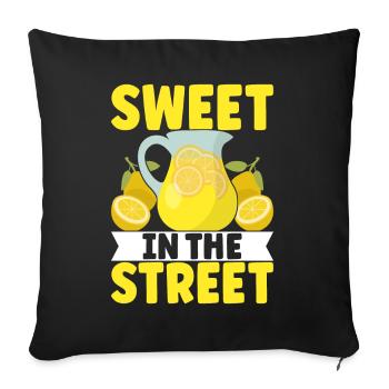 Stand de limonade Lemonade - Housse de coussin décorative 45 x 45 cm - noir - Devant