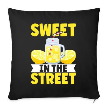 Lemonade Lemonade stand - Sofa pillowcase 17,3'' x 17,3'' (45 x 45 cm) - black - Front