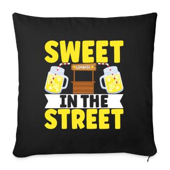 Lemonade Lemonade stand - Sofa pillowcase 17,3'' x 17,3'' (45 x 45 cm) - black - Front