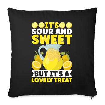 Stand de limonade Lemonade - Housse de coussin décorative 45 x 45 cm - noir - Devant