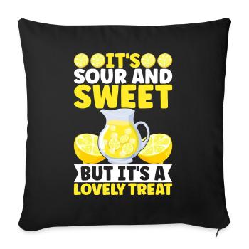 Lemonade Lemonade stand - Sofa pillowcase 17,3'' x 17,3'' (45 x 45 cm) - black - Front