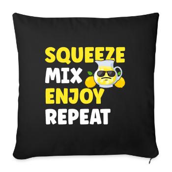 Stand de limonade Lemonade - Housse de coussin décorative 45 x 45 cm - noir - Devant