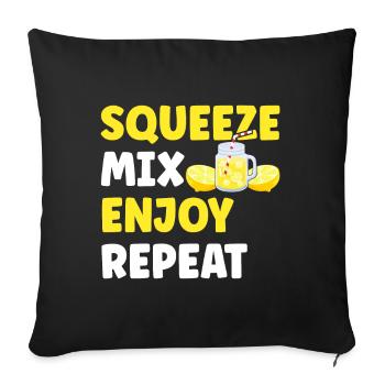 Lemonade Lemonade stand - Sofa pillowcase 17,3'' x 17,3'' (45 x 45 cm) - black - Front