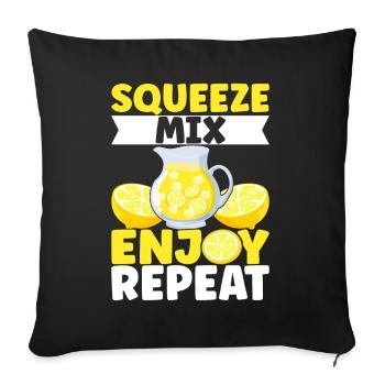 Lemonade Lemonade stand - Sofa pillowcase 17,3'' x 17,3'' (45 x 45 cm) - black - Front