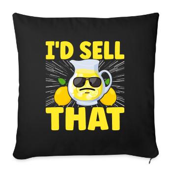 Lemonade Lemonade stand - Sofa pillowcase 17,3'' x 17,3'' (45 x 45 cm) - black - Front