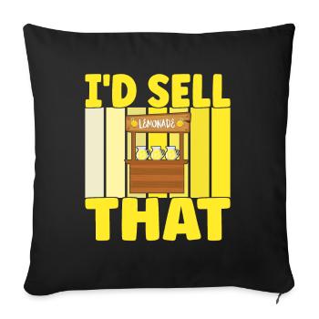 Stand de limonade Lemonade - Housse de coussin décorative 45 x 45 cm - noir - Devant