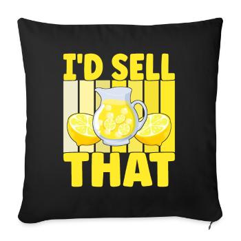 Lemonade Lemonade stand - Sofa pillowcase 17,3'' x 17,3'' (45 x 45 cm) - black - Front