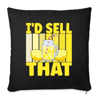 Lemonade Lemonade stand - Sofa pillowcase 17,3'' x 17,3'' (45 x 45 cm) - black - Front