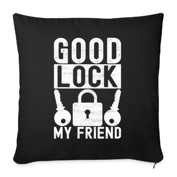 Schlüsseldienst Locksmith Dietrich - Sofakissenbezug 45 x 45 cm - Schwarz - Vorne