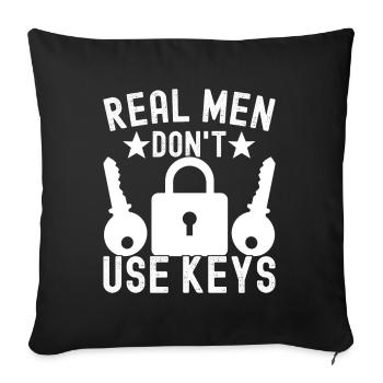 Schlüsseldienst Locksmith Dietrich - Sofakissenbezug 45 x 45 cm - Schwarz - Vorne