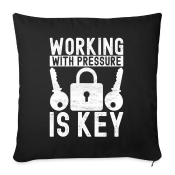 Schlüsseldienst Locksmith Dietrich - Sofakissenbezug 45 x 45 cm - Schwarz - Vorne