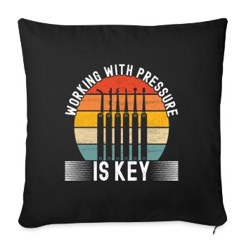 Schlüsseldienst Serrurier Dietrich - Housse de coussin décorative 45 x 45 cm - noir - Devant