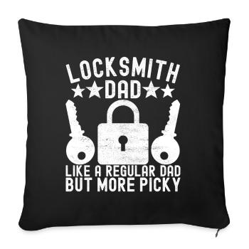 Schlüsseldienst Locksmith Dietrich - Sofakissenbezug 45 x 45 cm - Schwarz - Vorne