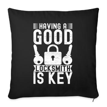 Schlüsseldienst Locksmith Dietrich - Sofakissenbezug 45 x 45 cm - Schwarz - Vorne