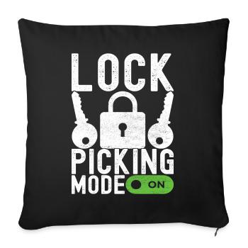 Schlüsseldienst Locksmith Dietrich - Sofakissenbezug 45 x 45 cm - Schwarz - Vorne